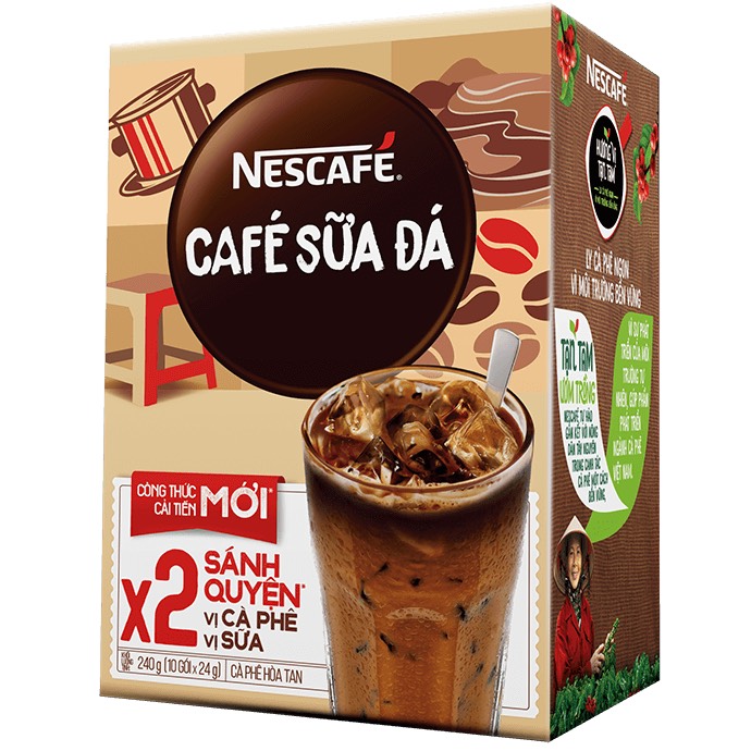 Nescafe cafe sữa đá (10x24g) hộp 240g (36H/T)